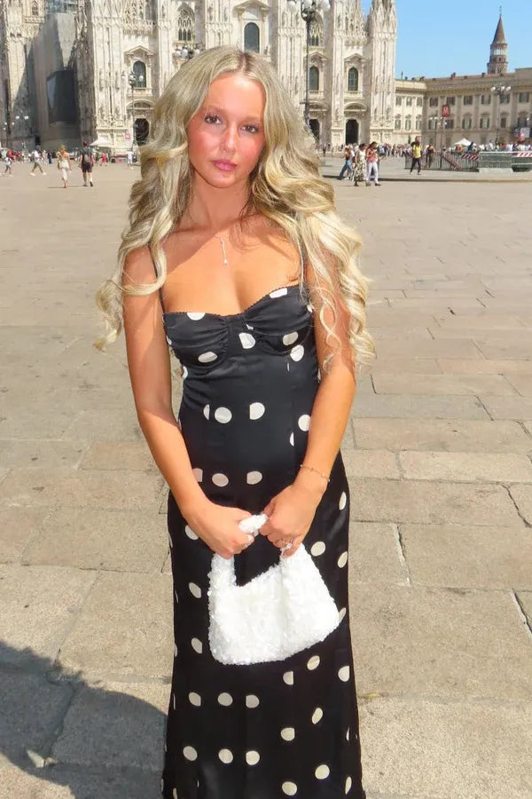 Smith Black Polka Satin Dress