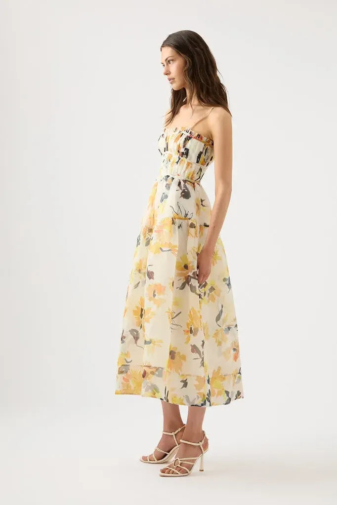 Aje Botanica Cross Midi Dress