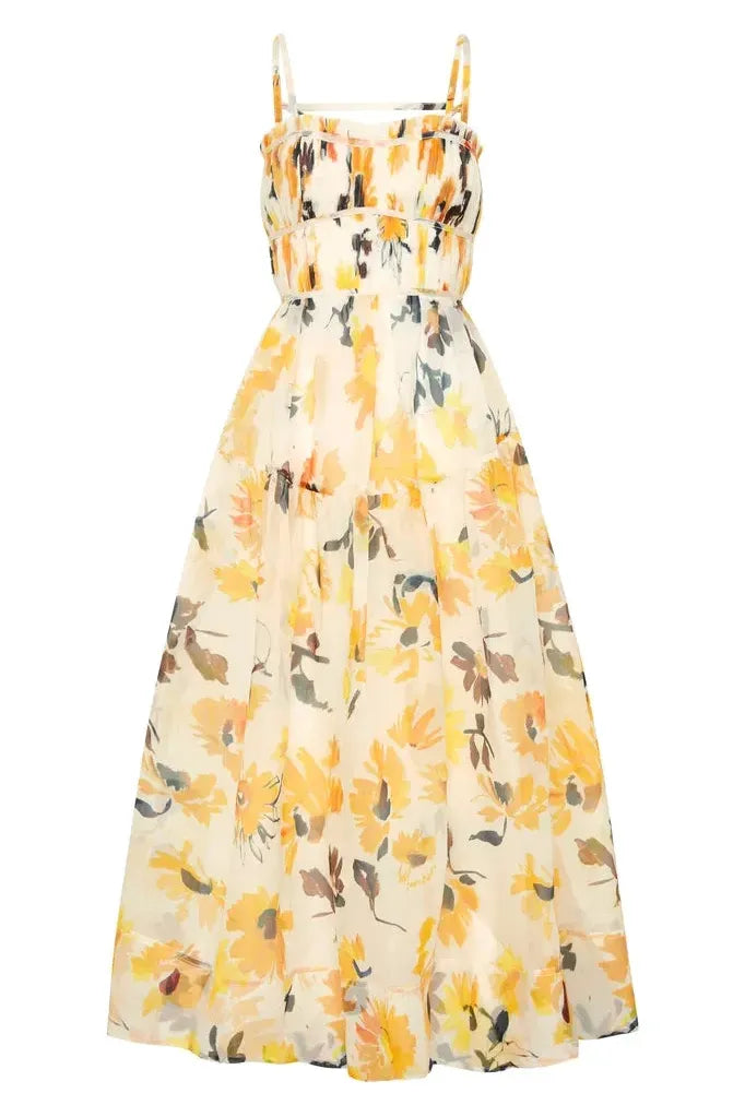 Aje Botanica Cross Midi Dress