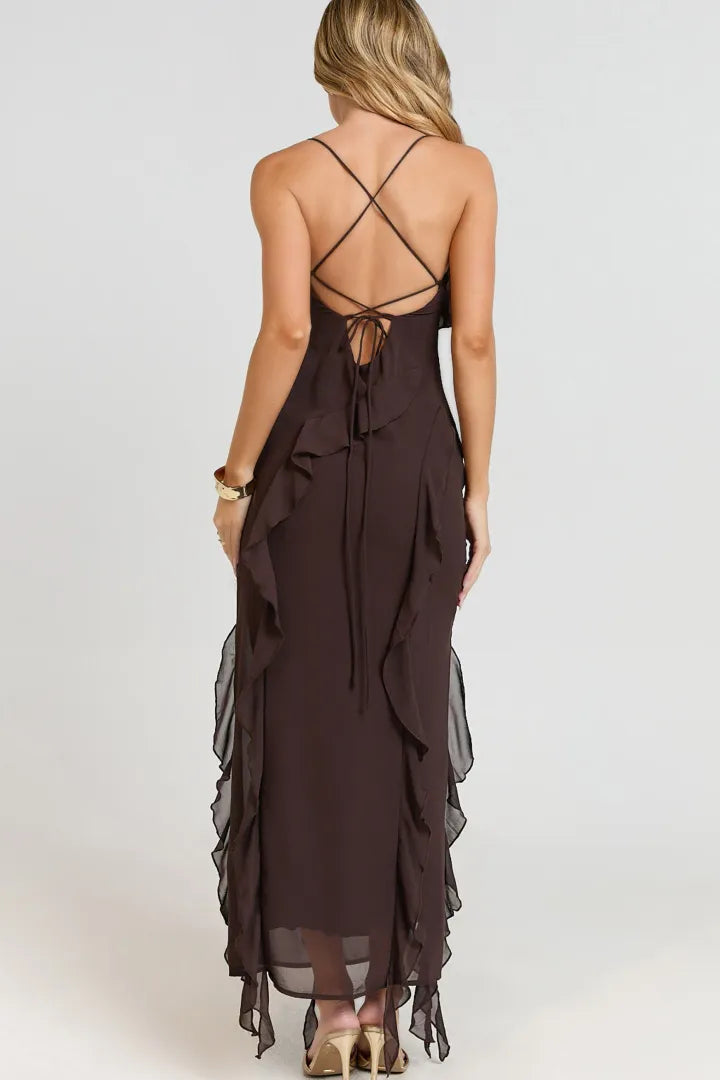 Connie Ruffle Midi Dress