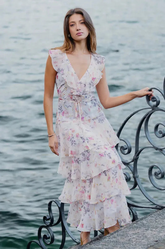 Rosa Everly Bouquet Maxi Dress