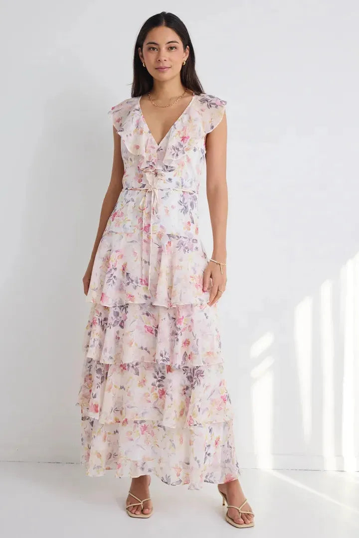Rosa Everly Bouquet Maxi Dress