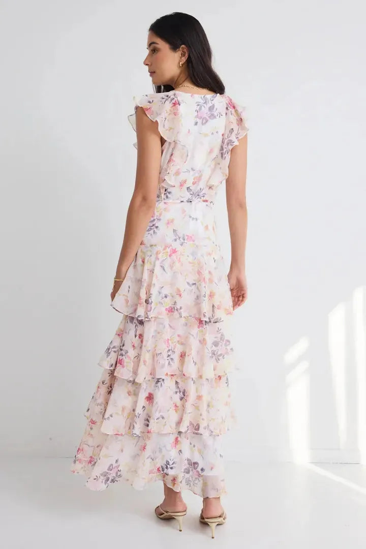 Rosa Everly Bouquet Maxi Dress