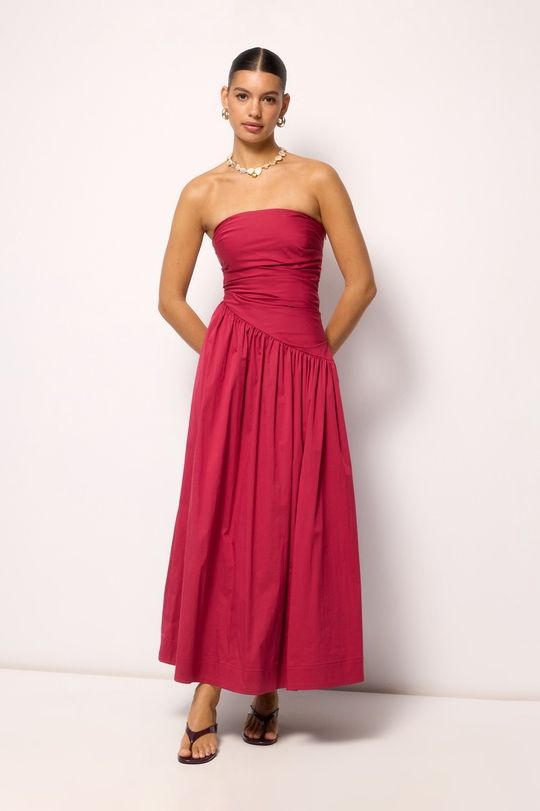 Kiera Strapless Midi Dress